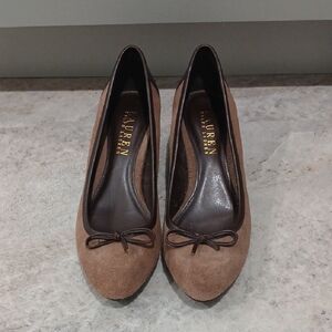 Lauren Ralph Lauren Women's Brown Suede Ballet Flats
